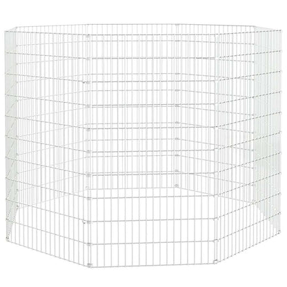 vidaXL Free Range Animal Enclosure 8-Panel 54x100 cm Galvanised Iron