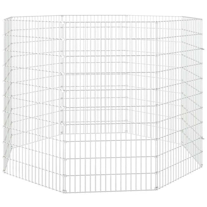 vidaXL Free Range Animal Enclosure 8-Panel 54x100 cm Galvanised Iron