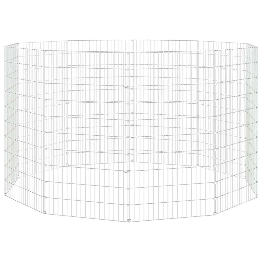 vidaXL Free Range Animal Enclosure 10-Panel 54x100 cm Galvanised Iron