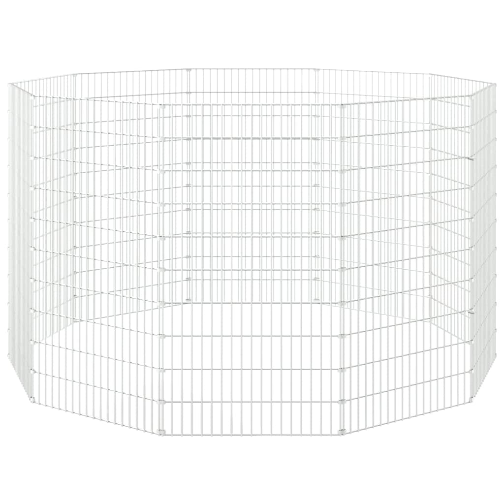 vidaXL Free Range Animal Enclosure 10-Panel 54x100 cm Galvanised Iron
