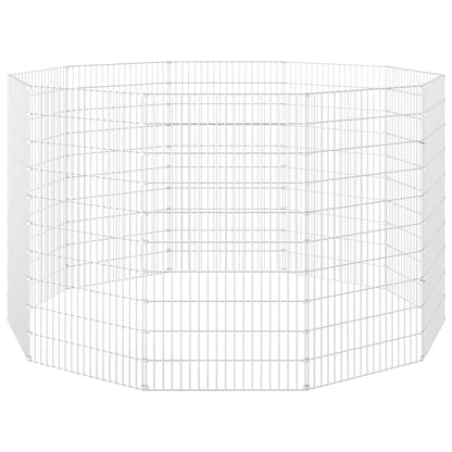 vidaXL Free Range Animal Enclosure 10-Panel 54x100 cm Galvanised Iron