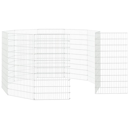 vidaXL Free Range Animal Enclosure 10-Panel 54x100 cm Galvanised Iron