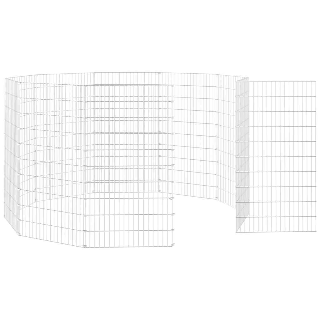 vidaXL Free Range Animal Enclosure 10-Panel 54x100 cm Galvanised Iron