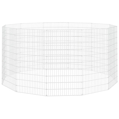 vidaXL Free Range Animal Enclosure 12-Panel 54x100 cm Galvanised Iron