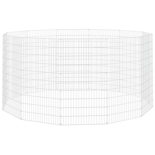 vidaXL Free Range Animal Enclosure 12-Panel 54x100 cm Galvanised Iron