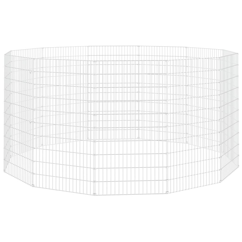vidaXL Free Range Animal Enclosure 12-Panel 54x100 cm Galvanised Iron