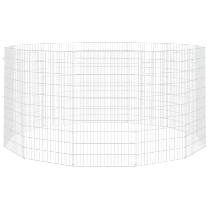 vidaXL Free Range Animal Enclosure 12-Panel 54x100 cm Galvanised Iron