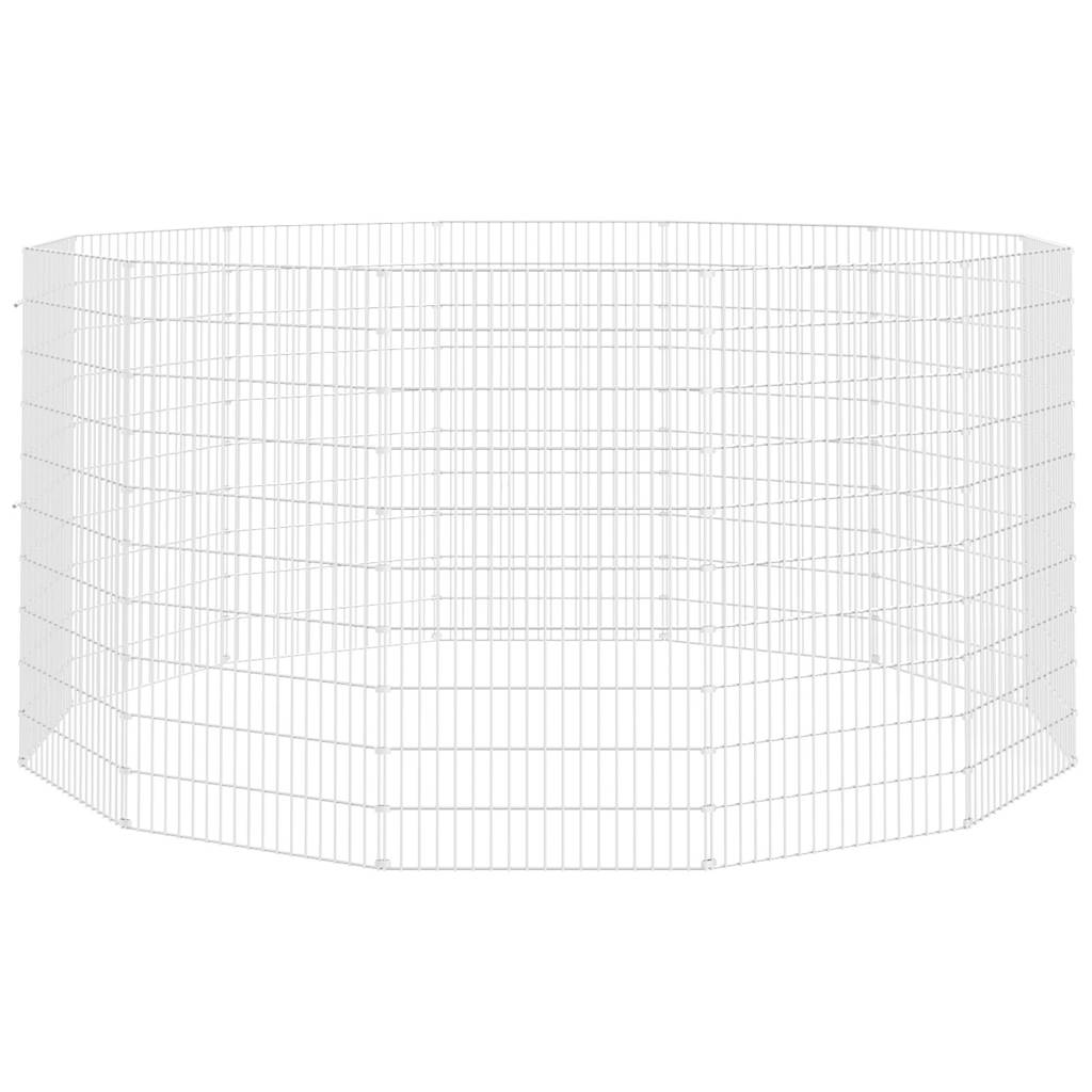 vidaXL Free Range Animal Enclosure 12-Panel 54x100 cm Galvanised Iron