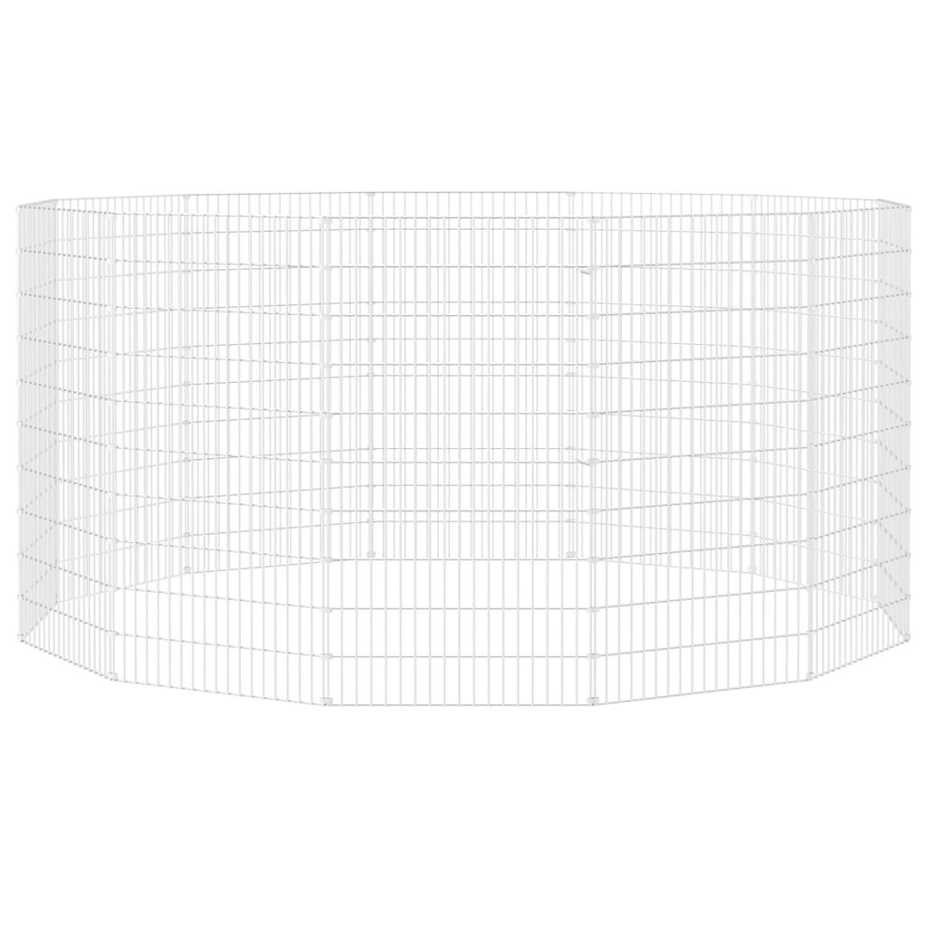 vidaXL Free Range Animal Enclosure 12-Panel 54x100 cm Galvanised Iron