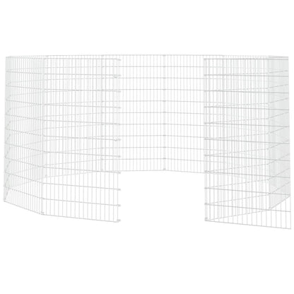 vidaXL Free Range Animal Enclosure 12-Panel 54x100 cm Galvanised Iron