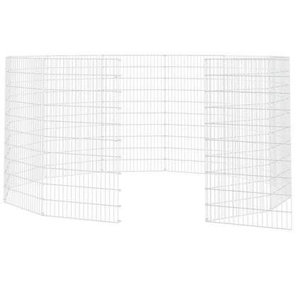 vidaXL Free Range Animal Enclosure 12-Panel 54x100 cm Galvanised Iron