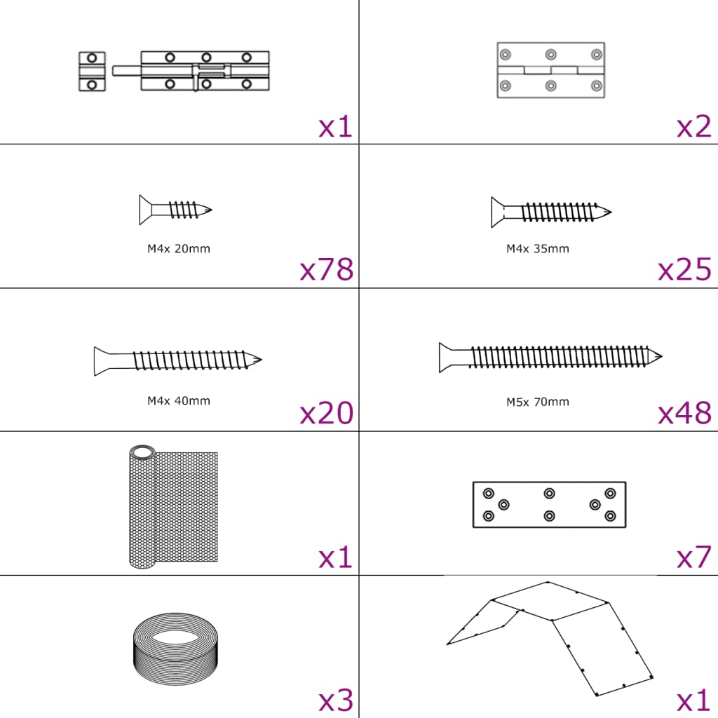 vidaXL Chicken Coop 268x100x190 cm Metal