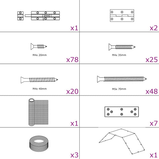 vidaXL Chicken Coop 268x100x190 cm Metal