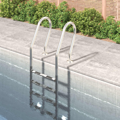 vidaXL Pool Ladder 54x38x184.5 cm 304 Stainless Steel
