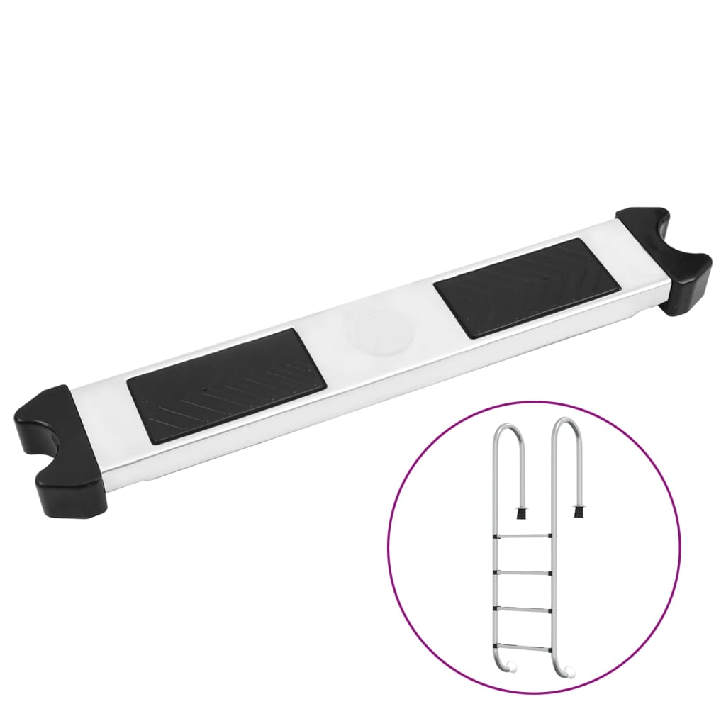 vidaXL Pool Ladder Step 50x9x3.5 cm 304 Stainless Steel