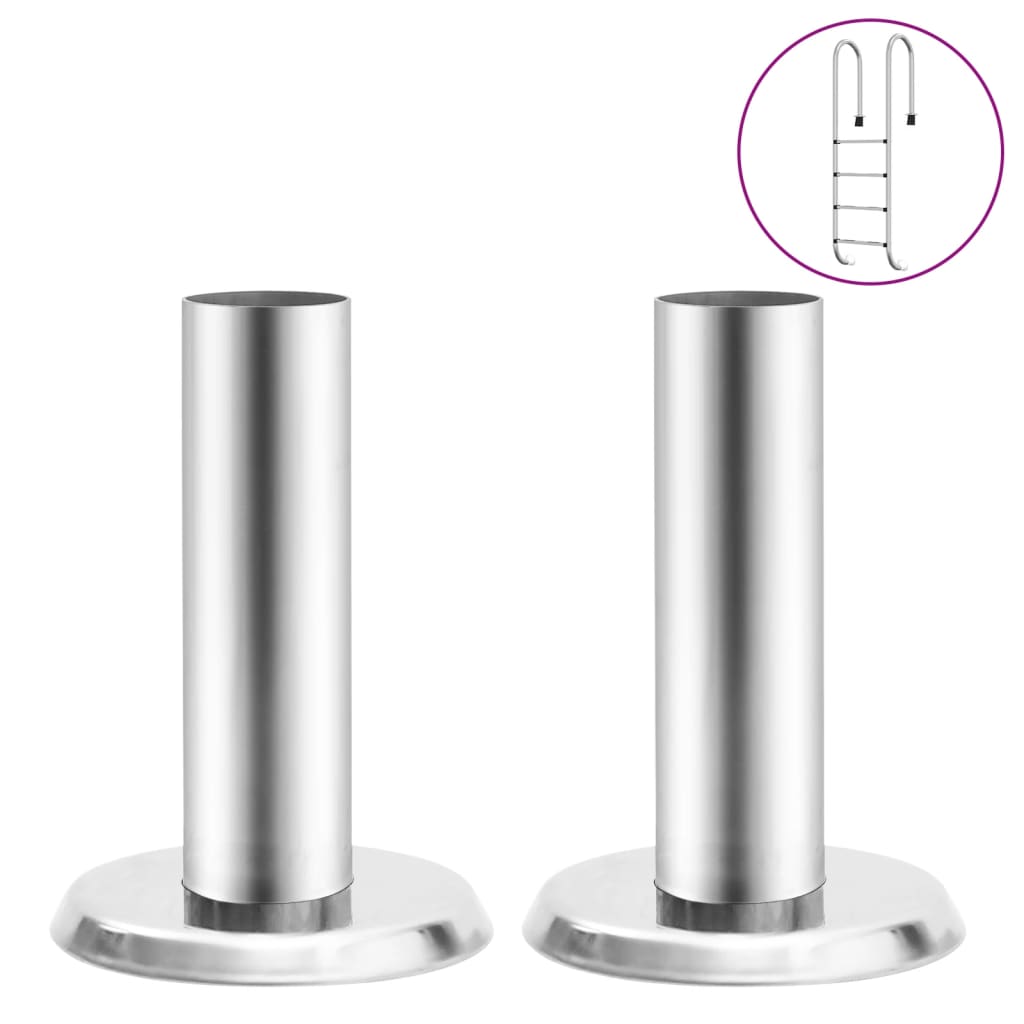 vidaXL Pool Ladder Handrail Brackets 2 pcs 304 Stainless Steel