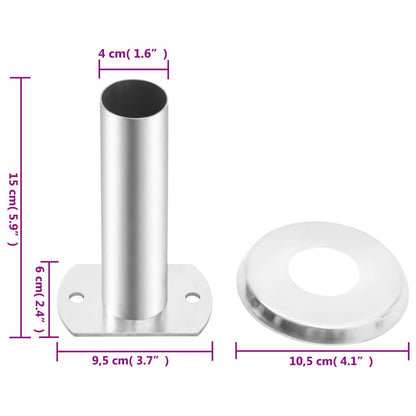 vidaXL Pool Ladder Handrail Brackets 2 pcs 304 Stainless Steel