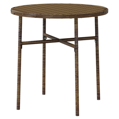 vidaXL Garden Dining Set | Brown | PE Rattan, Powder-Coated Steel | Medium