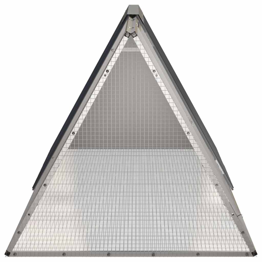 vidaXL Rabbit Cage Anthracite 201.5x80.5x71 cm Galvanised Steel