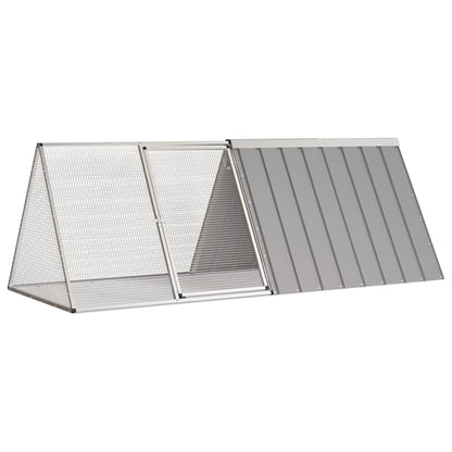 vidaXL Rabbit Cage Grey 201.5x80.5x71 cm Galvanised Steel