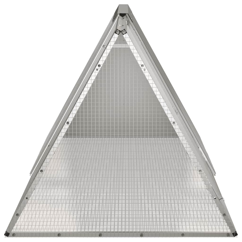 vidaXL Rabbit Cage Grey 201.5x80.5x71 cm Galvanised Steel