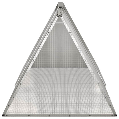 vidaXL Rabbit Cage Grey 201.5x80.5x71 cm Galvanised Steel
