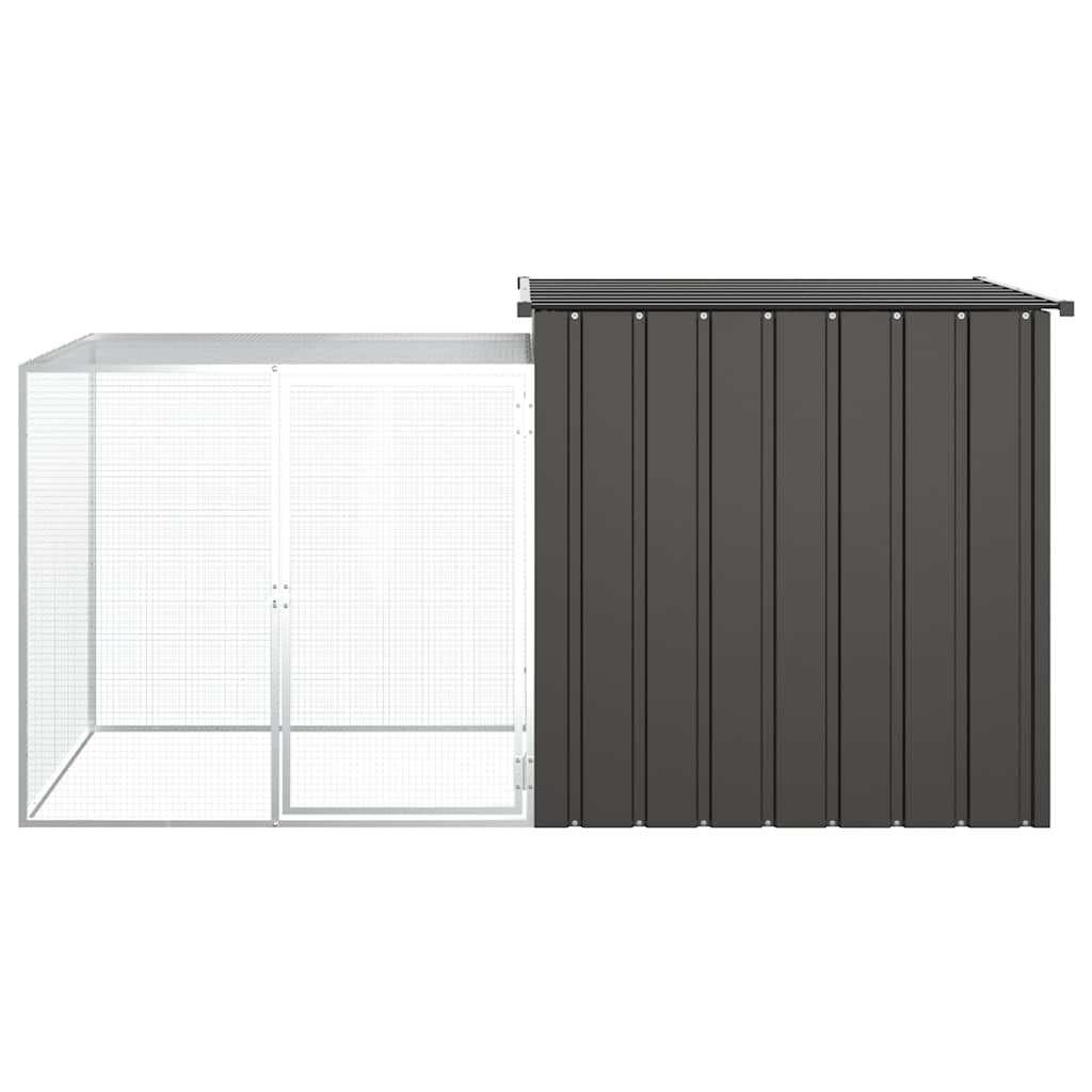 vidaXL Chicken Cage Anthracite 200x91x100 cm Galvanised Steel
