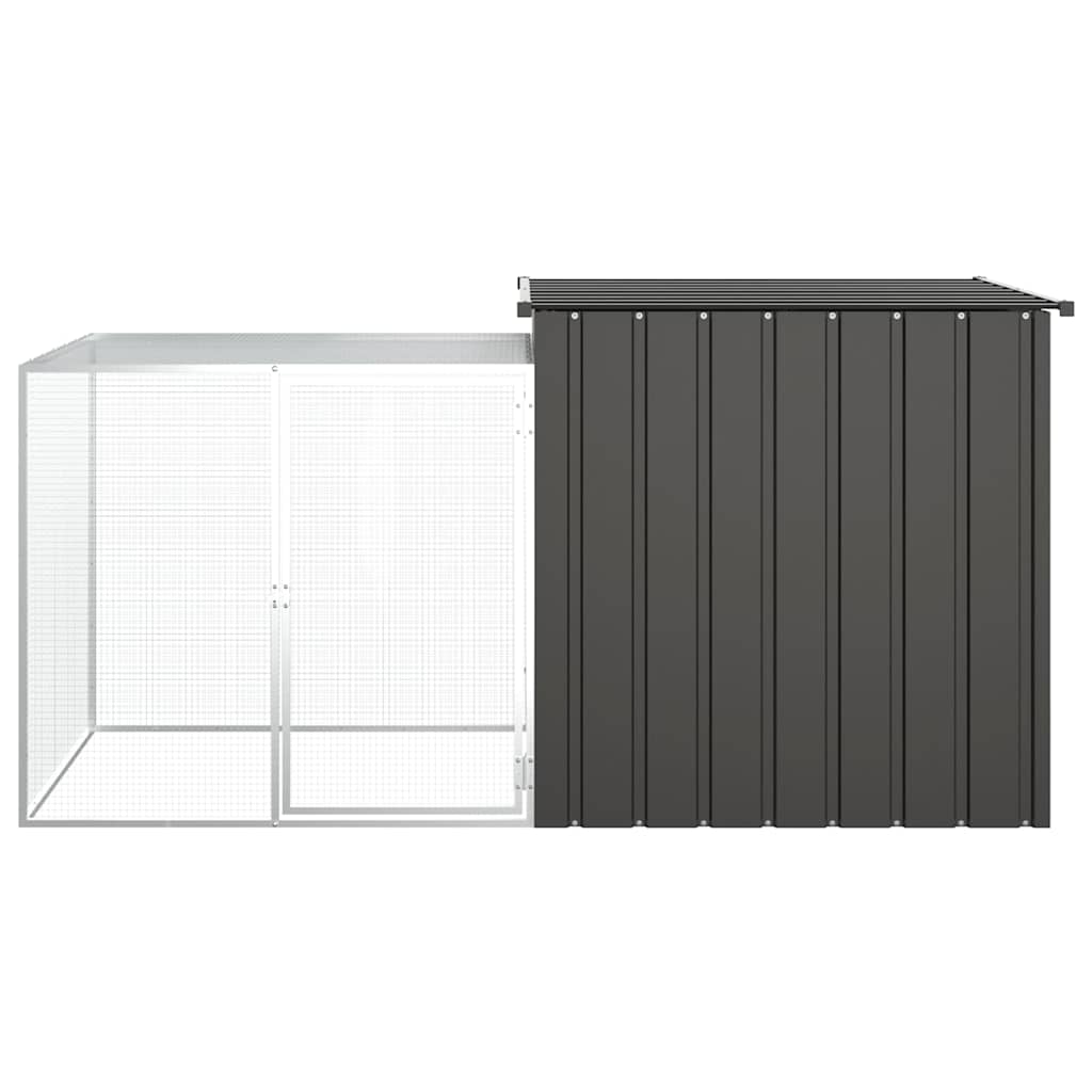 vidaXL Chicken Cage Anthracite 200x91x100 cm Galvanised Steel