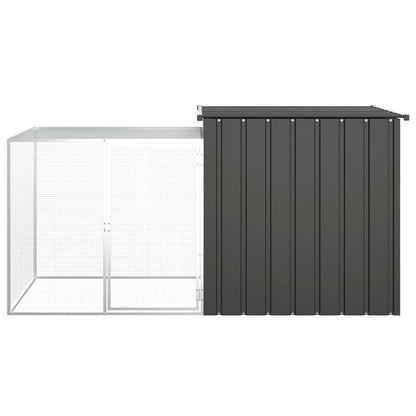 vidaXL Chicken Cage Anthracite 200x91x100 cm Galvanised Steel