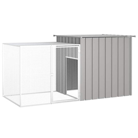 vidaXL Chicken Cage Grey 200x91x100 cm Galvanised Steel