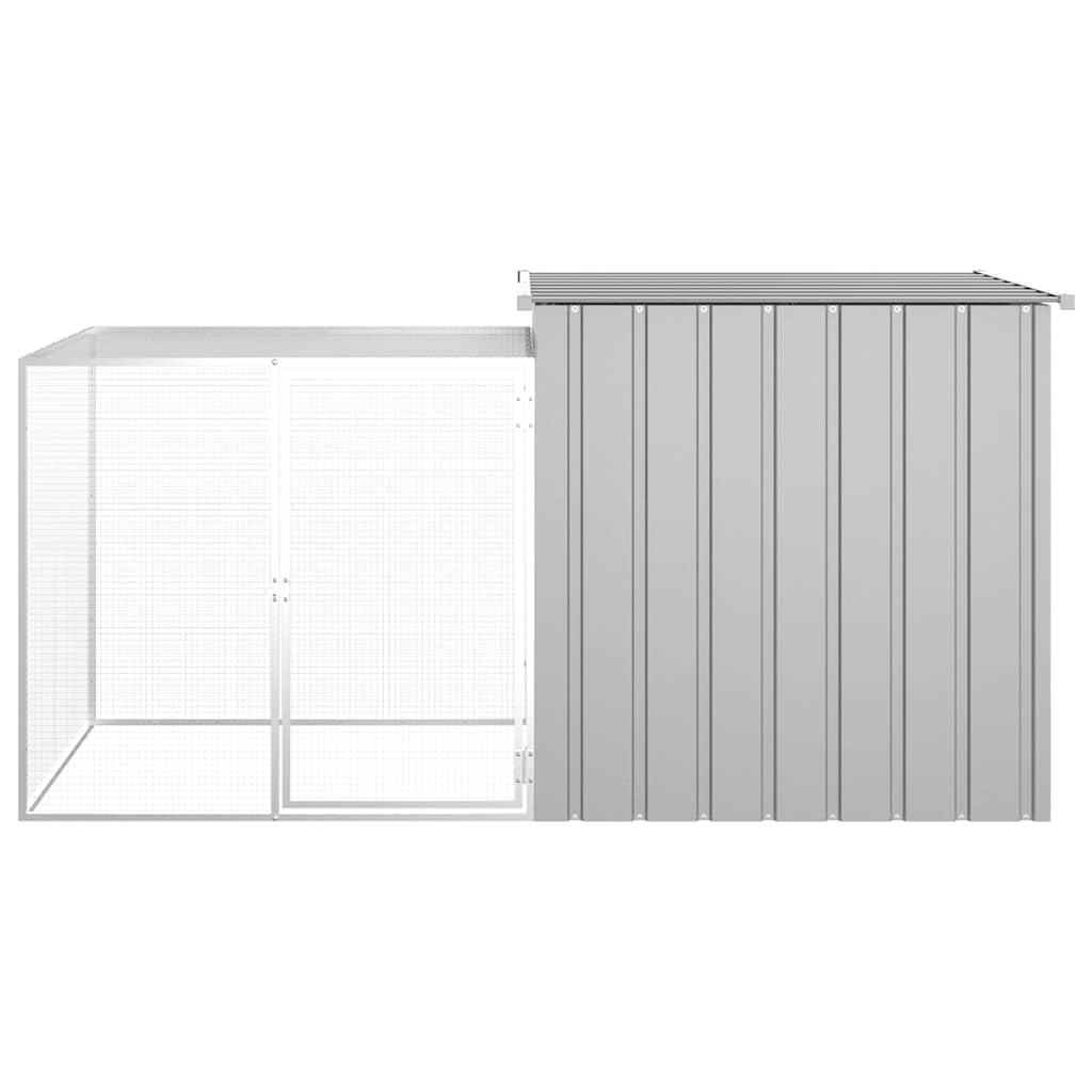 vidaXL Chicken Cage Grey 200x91x100 cm Galvanised Steel