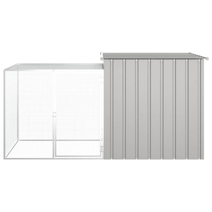 vidaXL Chicken Cage Grey 200x91x100 cm Galvanised Steel