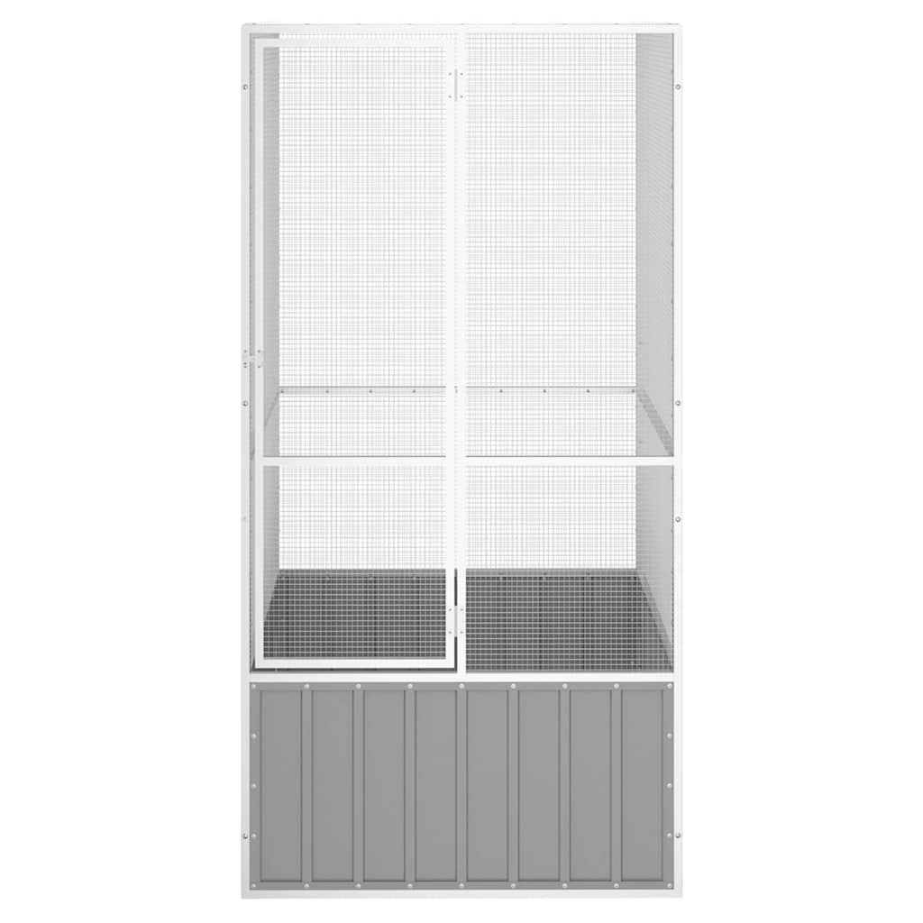 vidaXL Bird Cage Grey 111x107x211.5 cm Galvanised Steel