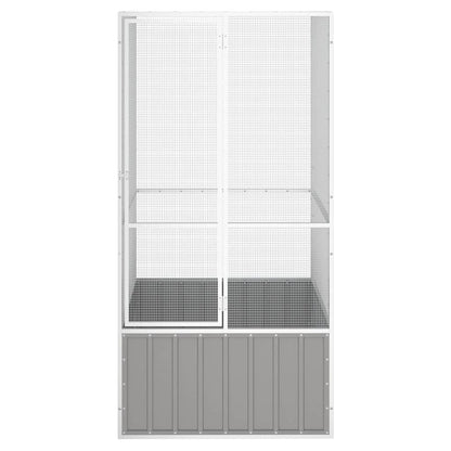 vidaXL Bird Cage Grey 111x107x211.5 cm Galvanised Steel