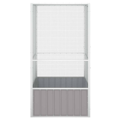 vidaXL Bird Cage Grey 111x107x211.5 cm Galvanised Steel