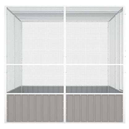 vidaXL Bird Cage Grey 213.5x217.5x211.5 cm Galvanised Steel