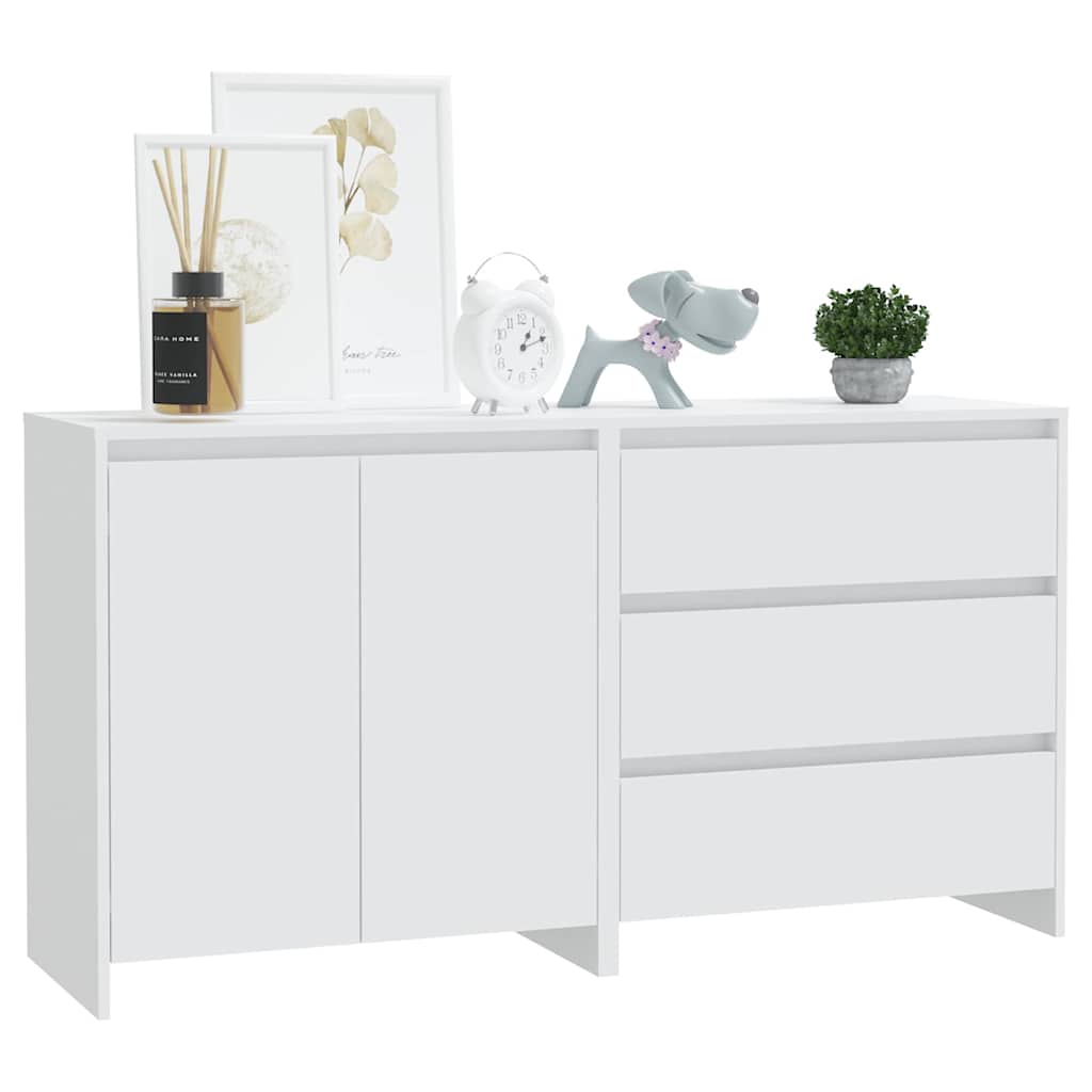 vidaXL 2 Piece Sideboard White Engineered Wood