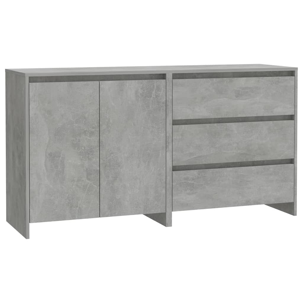 vidaXL 2 Piece Sideboard Concrete Grey Engineered Wood