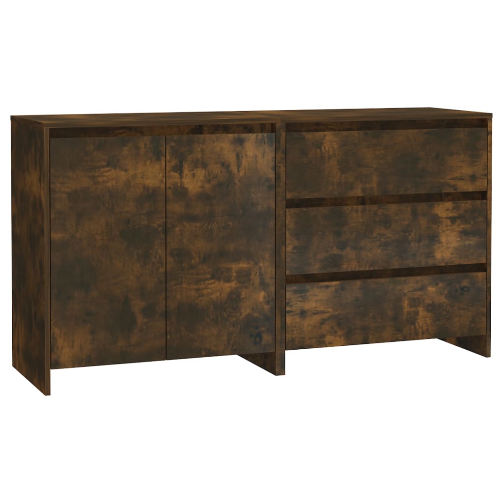 vidaXL 2 Piece Sideboard Smoked Oak Engineered Wood