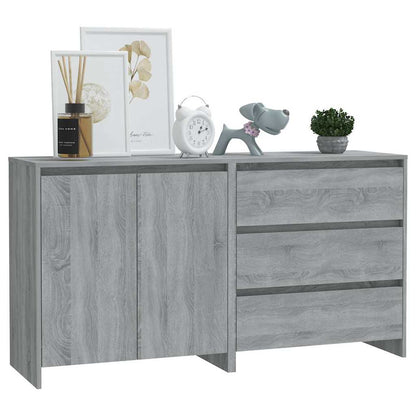 vidaXL 2 Piece Sideboard Grey Sonoma Engineered Wood