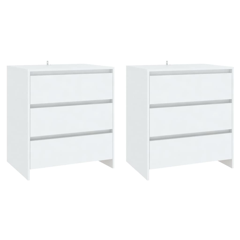 vidaXL 3 Piece Sideboard White Engineered Wood