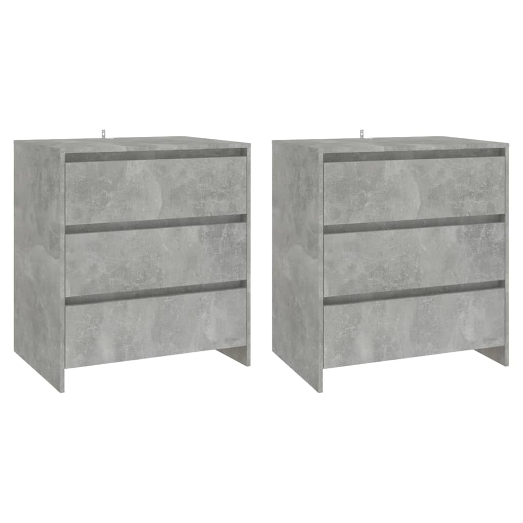 vidaXL 3 Piece Sideboard Concrete Grey Engineered Wood