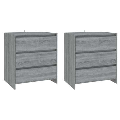 vidaXL 3 Piece Sideboard Grey Sonoma Engineered Wood