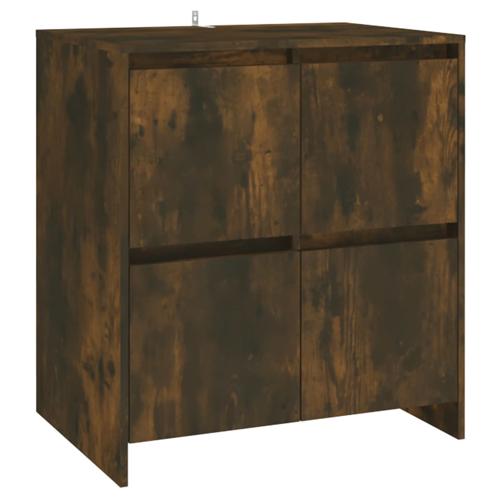 vidaXL 3 Piece Sideboard Smoked Oak Engineered Wood