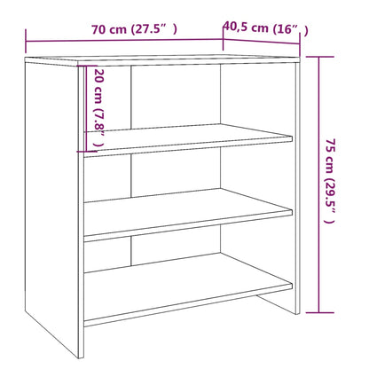 vidaXL 2 Piece Sideboard White Engineered Wood