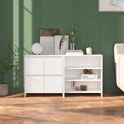 vidaXL 2 Piece Sideboard White Engineered Wood