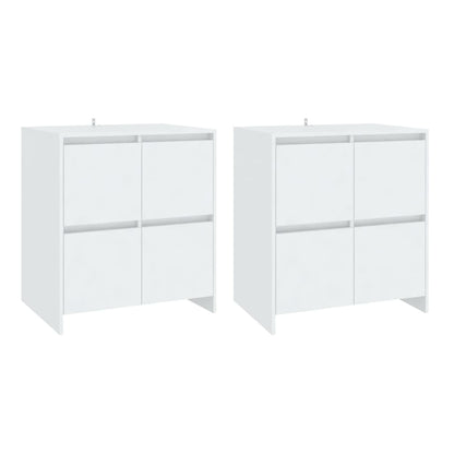 vidaXL Sideboards 2 pcs White 70x41x75 cm Engineered Wood
