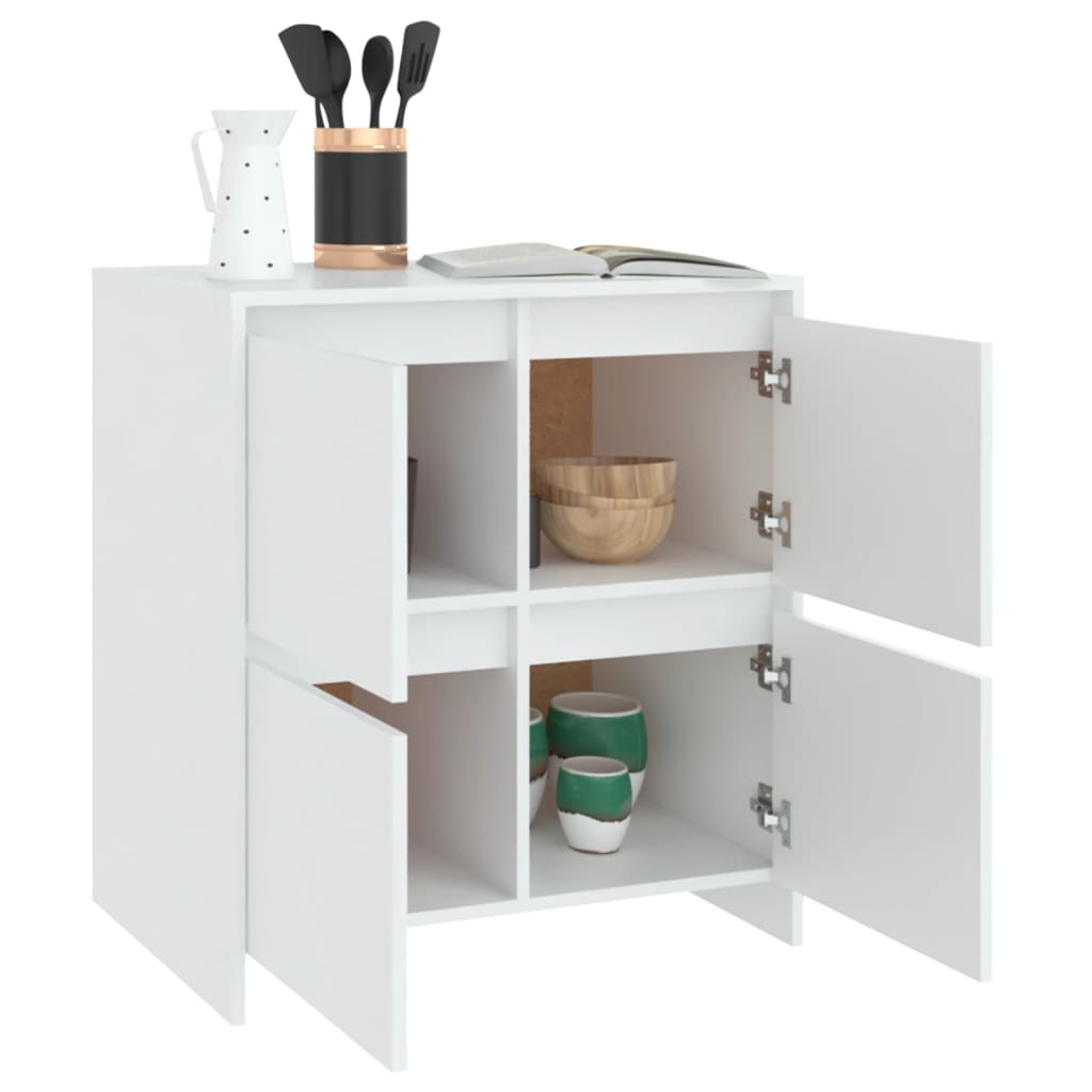 vidaXL Sideboards 2 pcs White 70x41x75 cm Engineered Wood