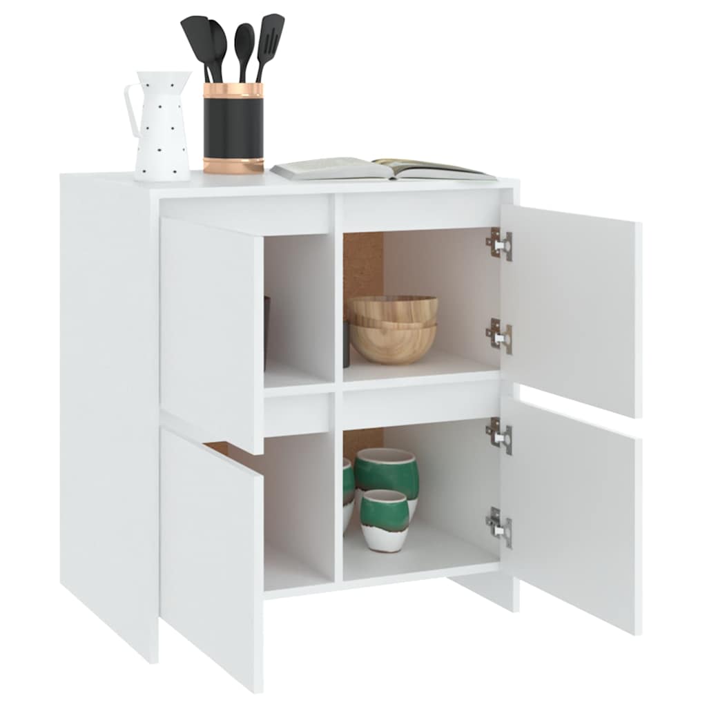 vidaXL Sideboards 2 pcs White 70x41x75 cm Engineered Wood