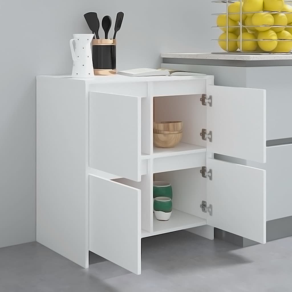 vidaXL Sideboards 2 pcs White 70x41x75 cm Engineered Wood